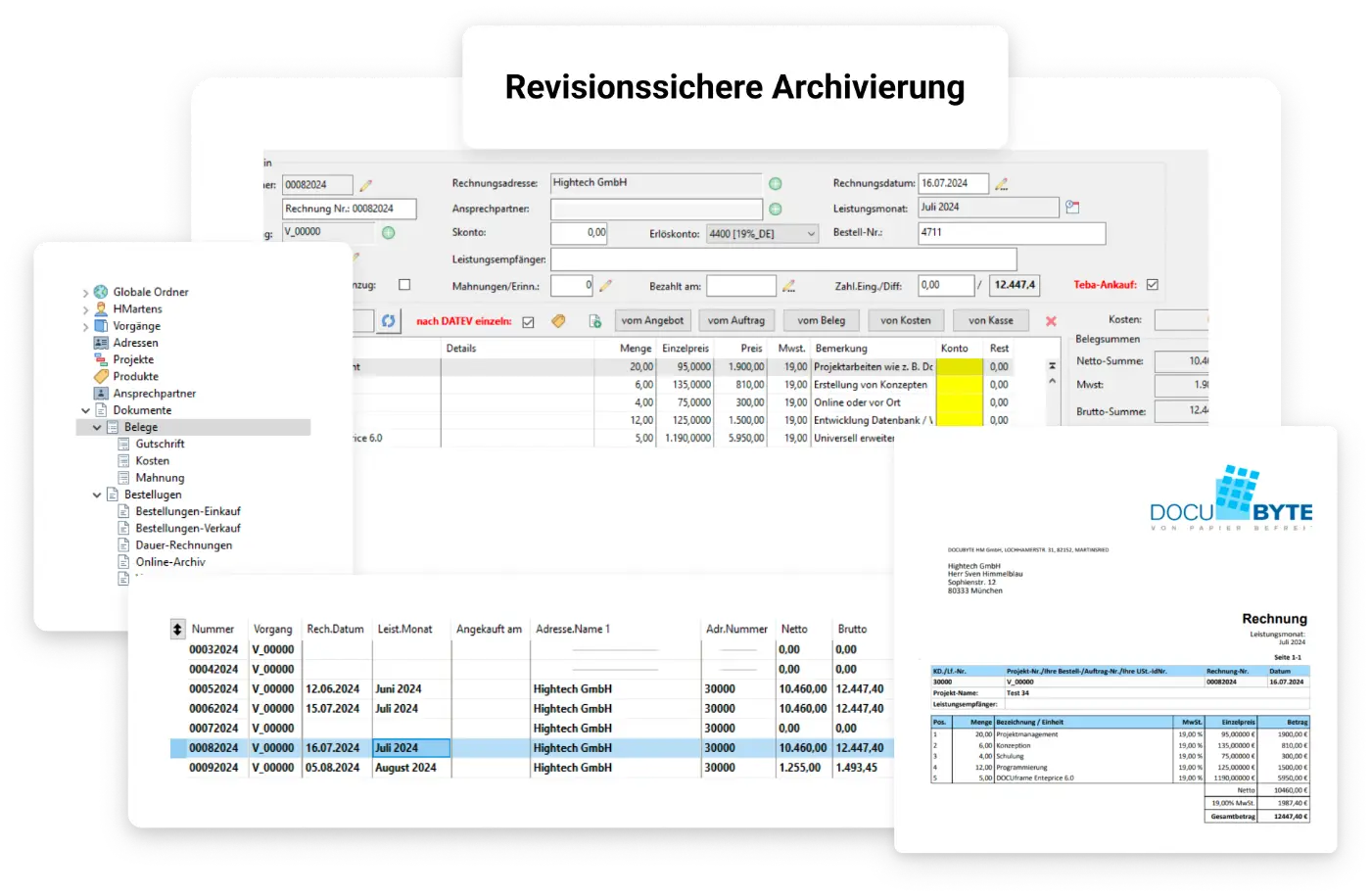 Grafik XRechnung revisionssichere Archivierung