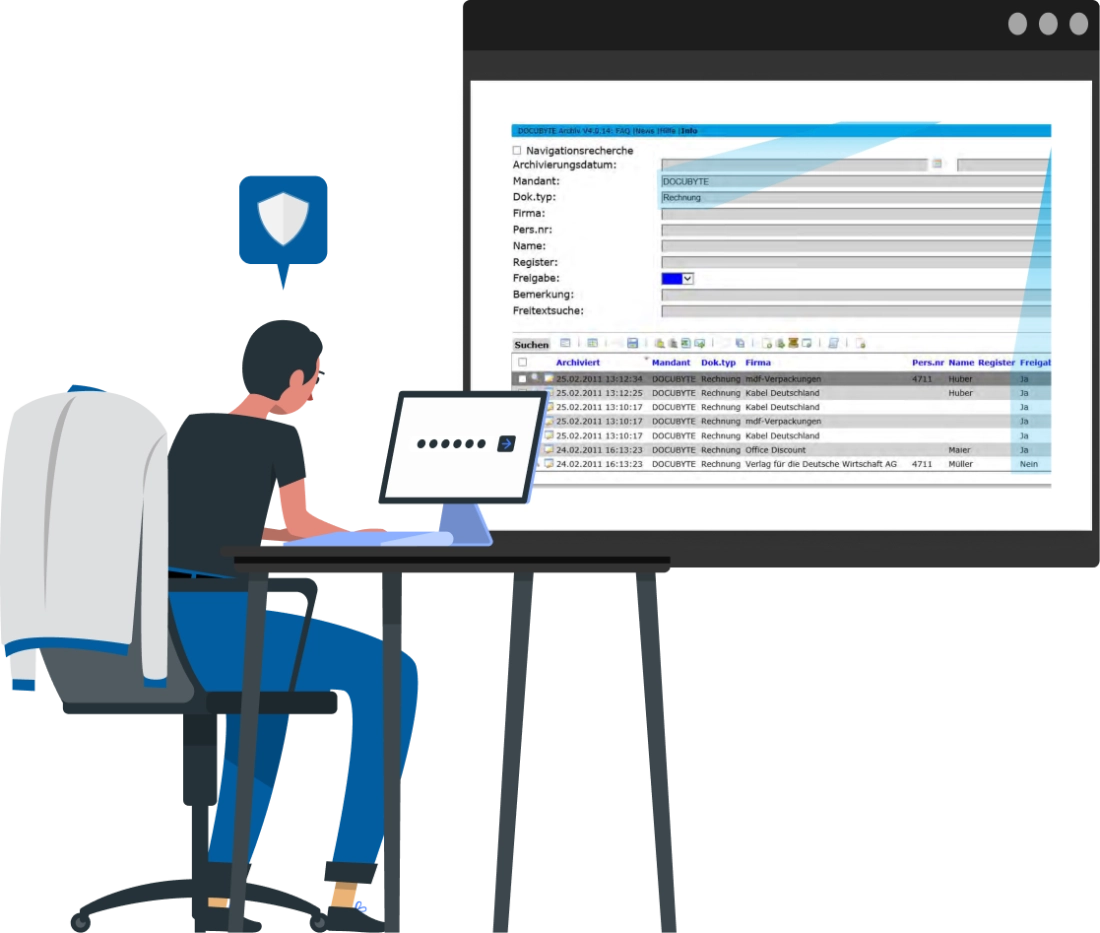 Online Archiv Sicherheitsfeatures