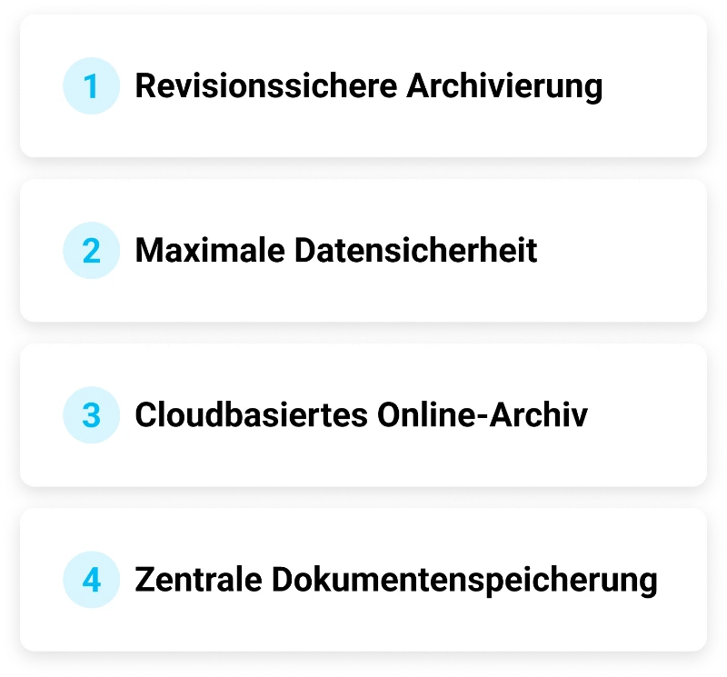 Online Archiv cloudbasierte Archivsoftware