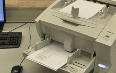 Dokumentenscanner beim Scan-Dienstleister in Aktion